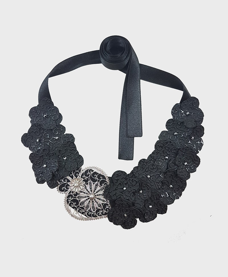 Colar Desire Coração de Viana Artesanal em Pele - IrinasB | Jewelry