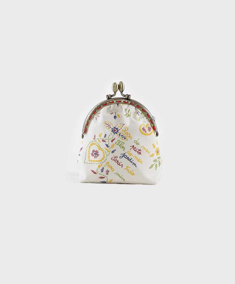 Porta-moedas Lenços dos Namorados Branco Artesanal - IrinasB | Porta-moedas