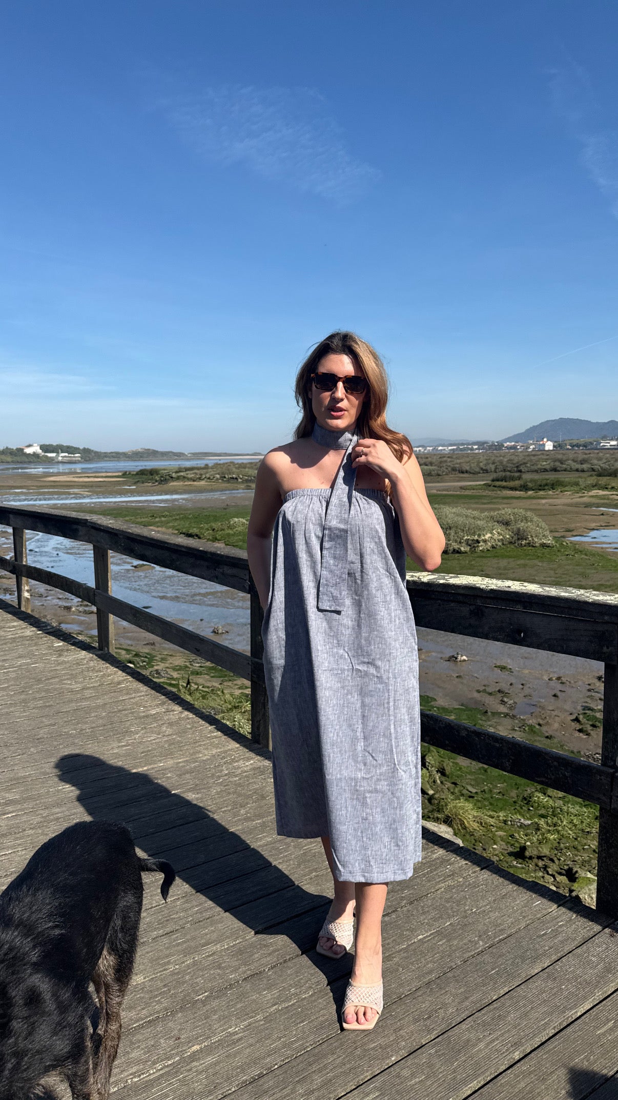Vestido Midi em Linho Made in Portugal - Limon Rose | vista 13