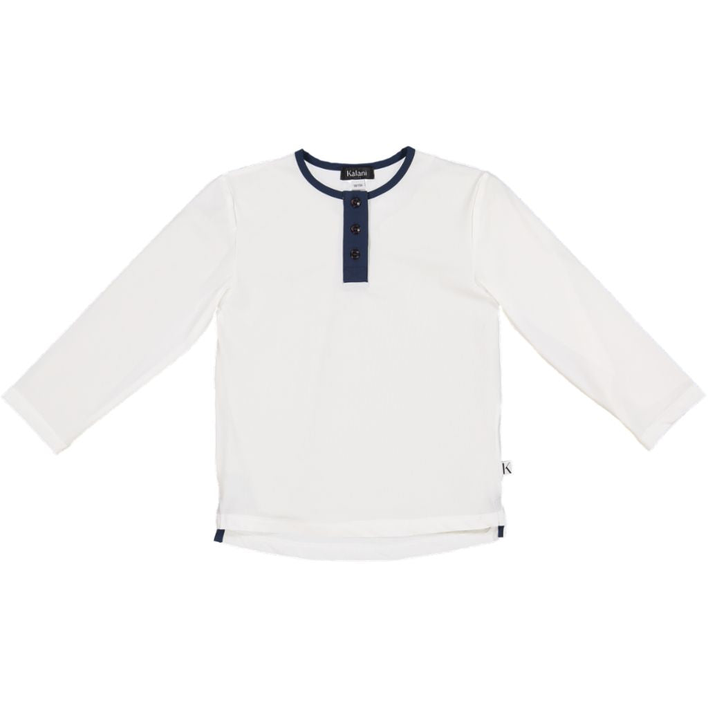Kiwi UV Top White/Blue - kalanisunwear | Kids