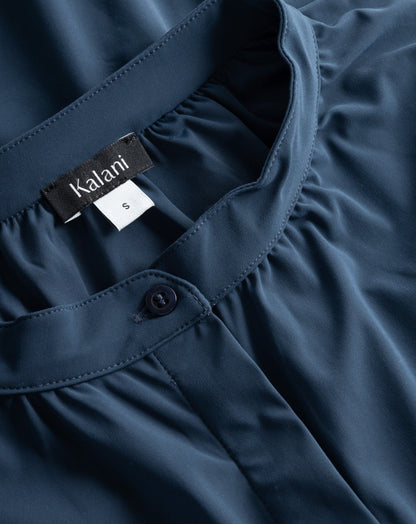 Milano UV Blouse Navy - kalanisunwear | vista 5