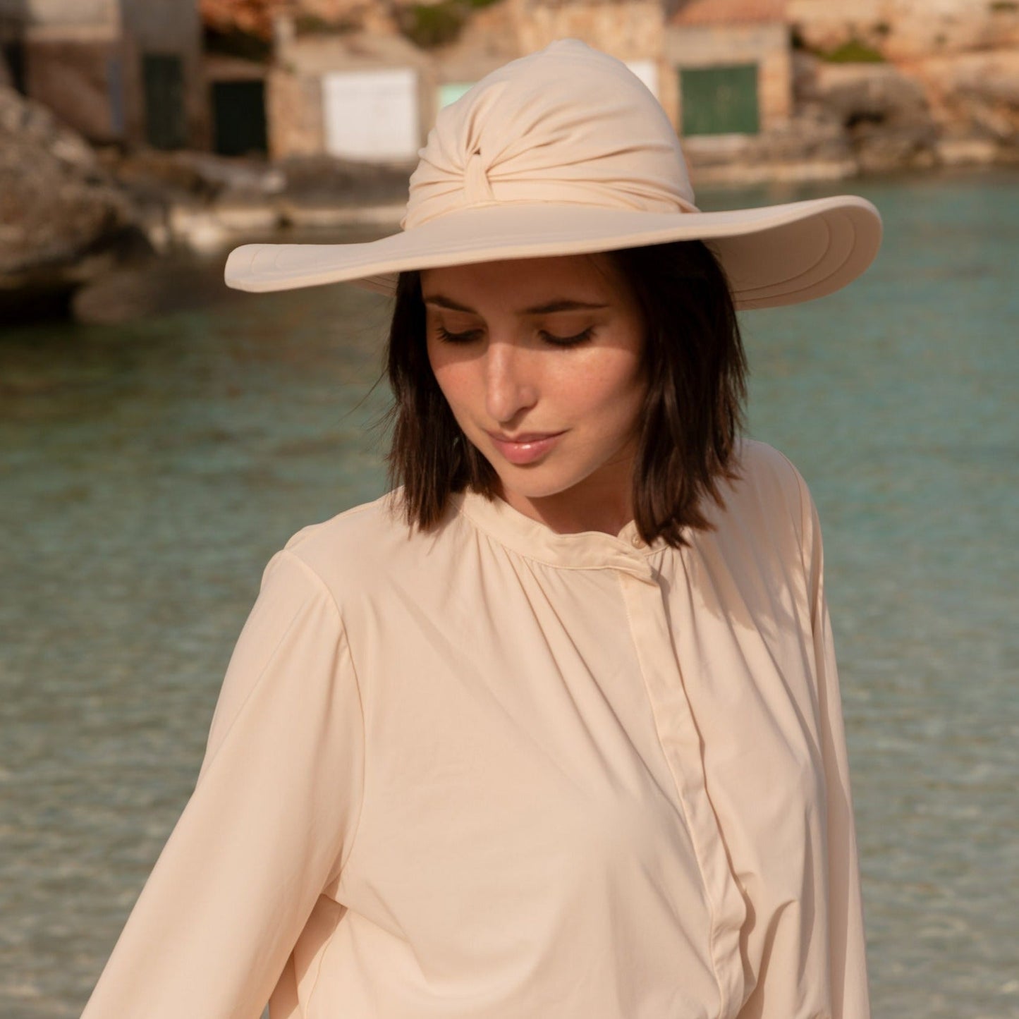 Bahamas UV Sun Hat Nude - Kalani sunwear | vista 3
