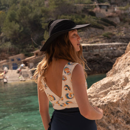 Bahamas UV Sun Hat Black - Kalani sunwear | vista 7