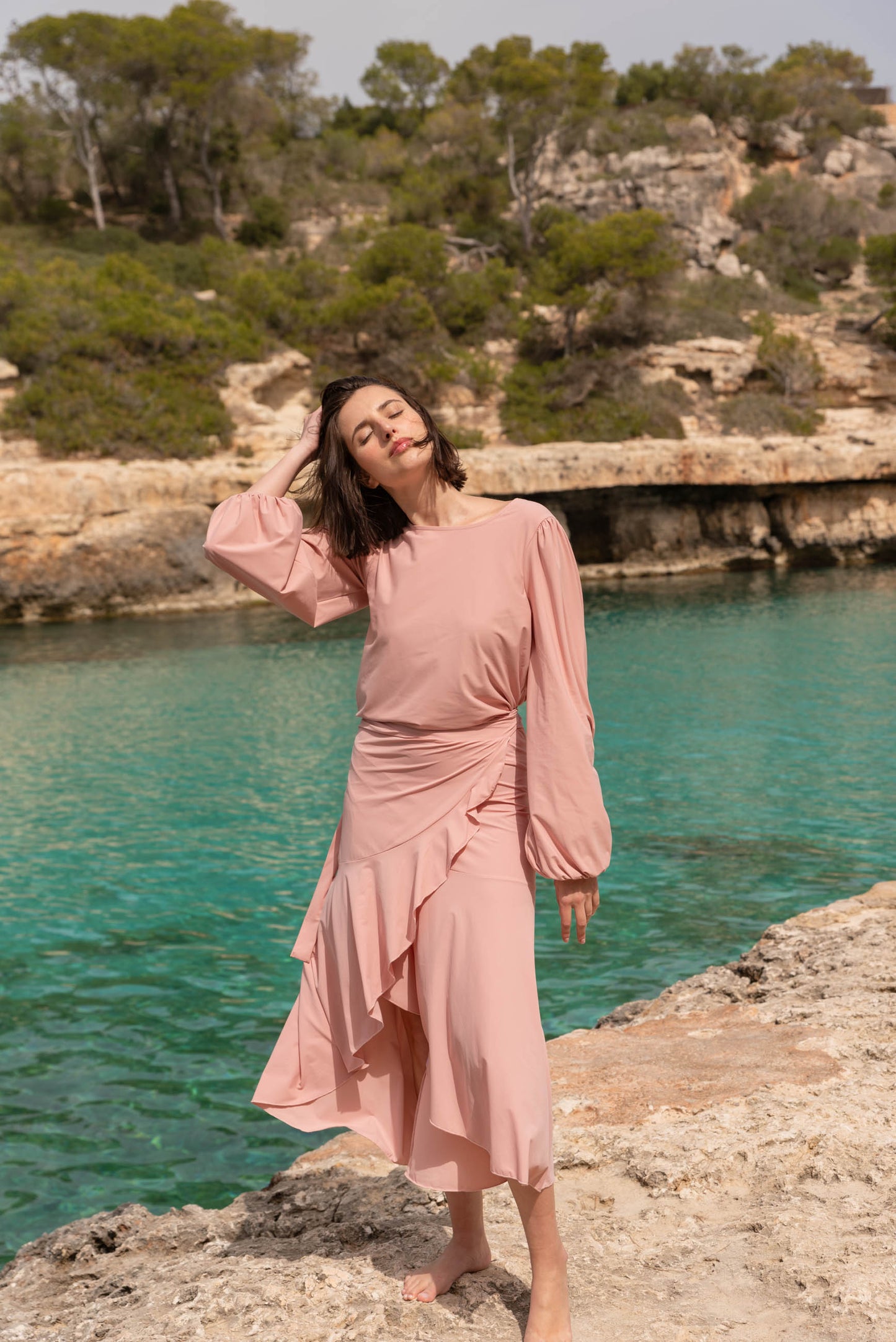 Pukhet UV Blouse Rose - kalanisunwear | Blouse