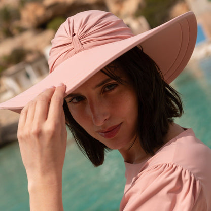 Bahamas UV Sun Hat Rose - Kalani sunwear | vista 5