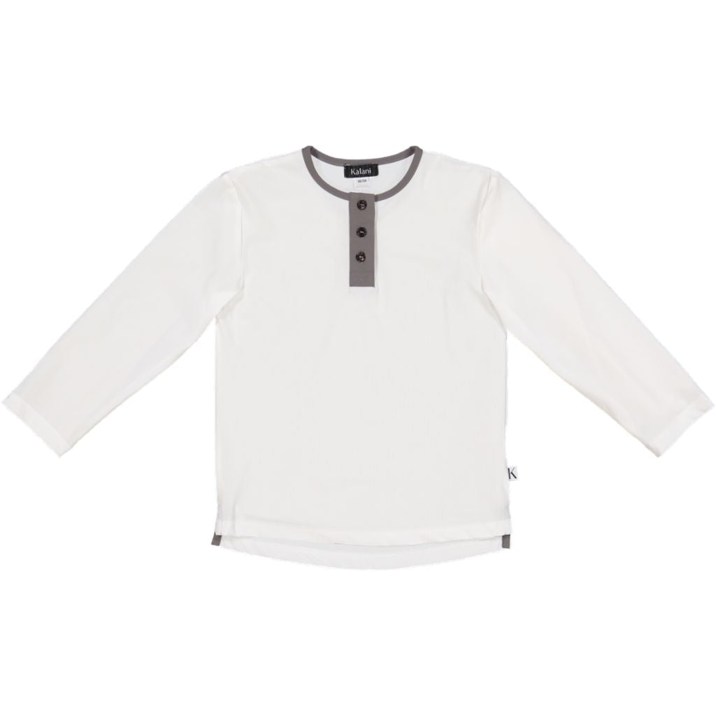 Kiwi UV Top White/Grey - kalanisunwear | Kids