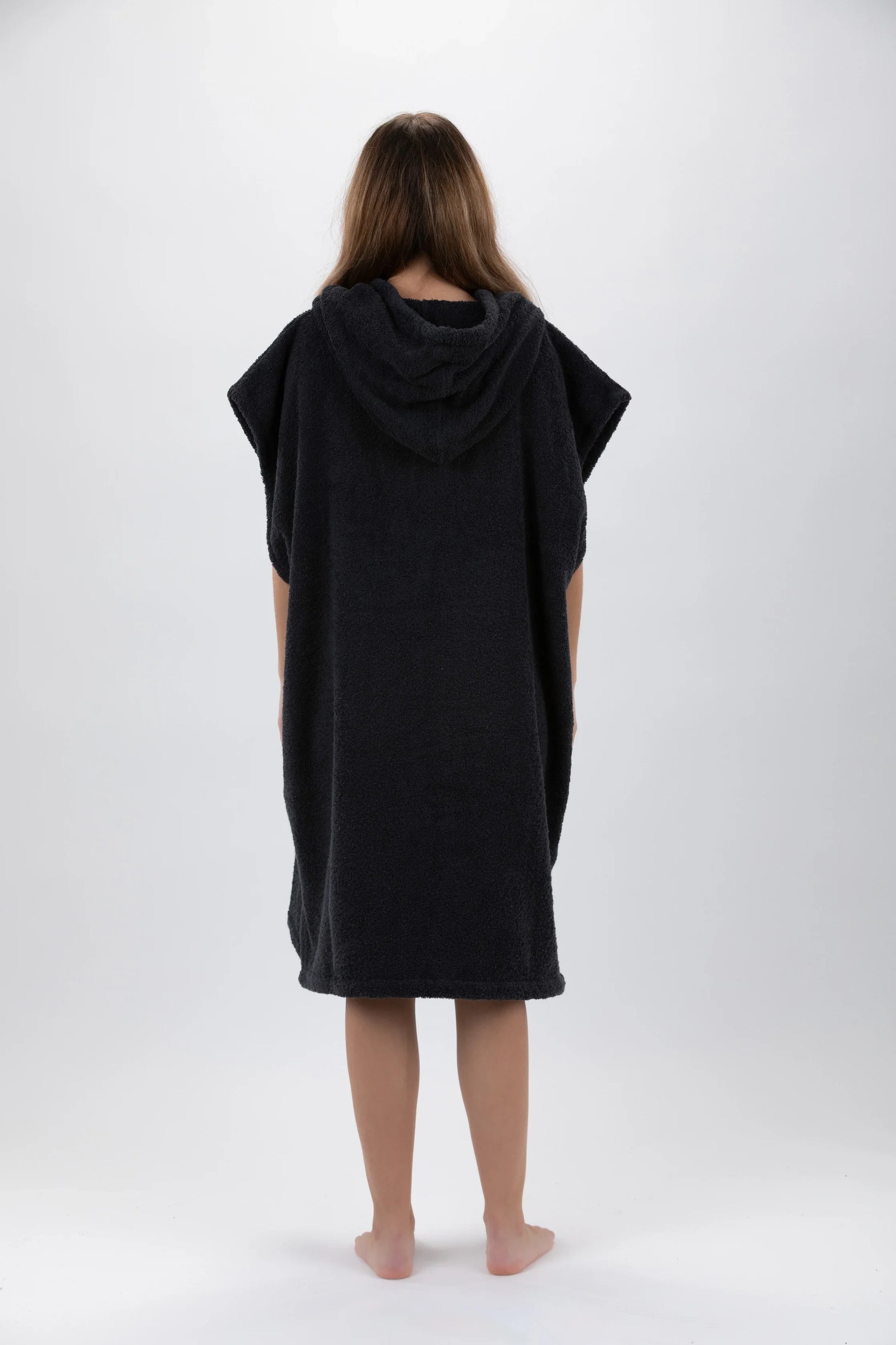 Poncho Cinza Escuro -Tamanho Médio - Algodão - Sem mangas Made in Portugal - Pacifique Sud | vista 3
