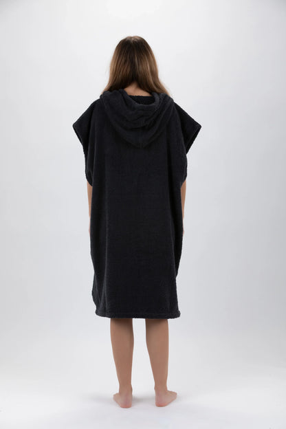 Poncho Cinza Escuro -Tamanho Médio - Algodão - Sem mangas Made in Portugal - Pacifique Sud | vista 3