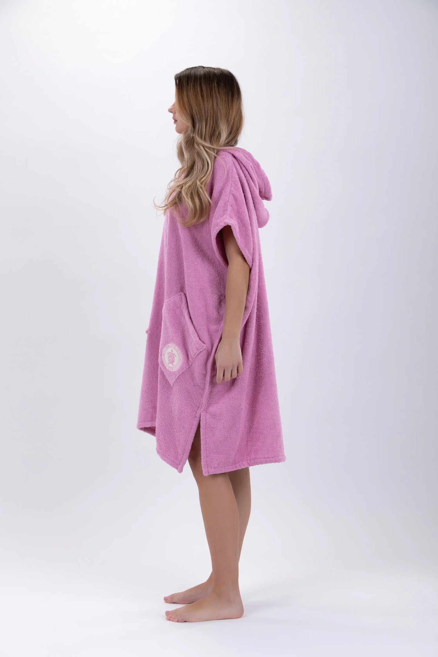 Poncho Rosa - Tamanho Único - Algodão - Sem mangas - Com Fecho Zip Made in Portugal - Pacifique Sud | vista 2
