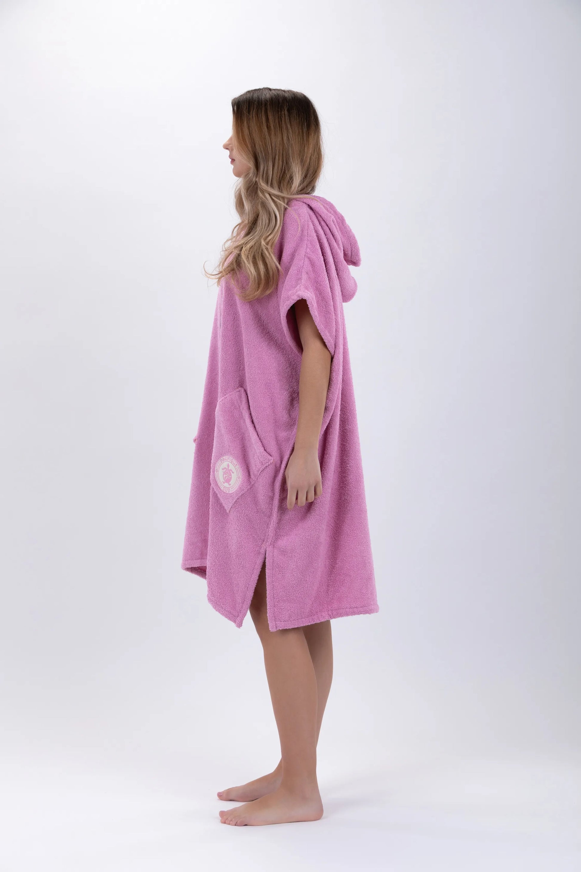 Poncho Rosa - Tamanho Único - Algodão - Sem mangas - Com Fecho Zip Made in Portugal - Pacifique Sud | vista 2