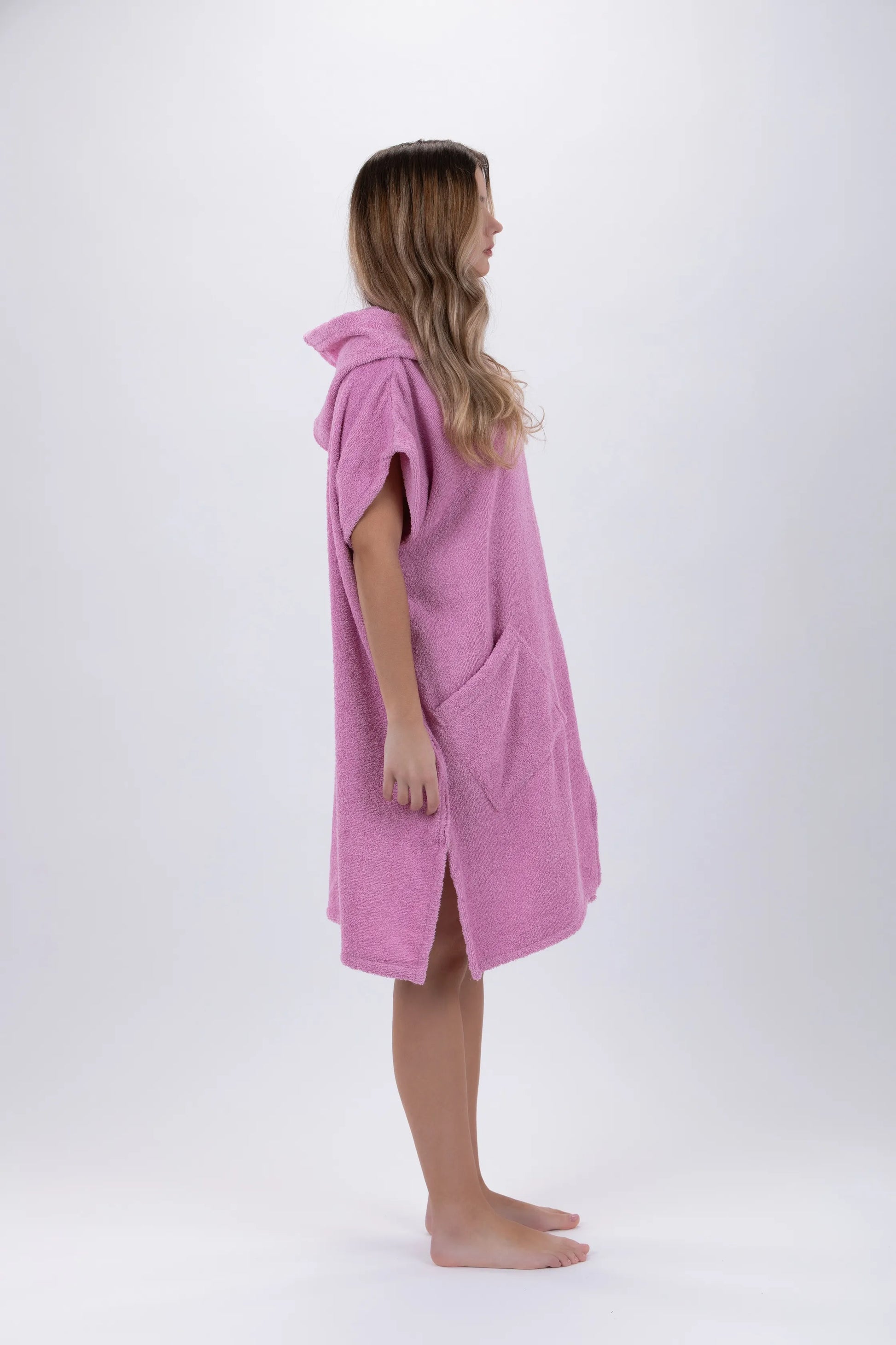 Poncho Rosa - Tamanho Único - Algodão - Sem mangas - Com Fecho Zip Made in Portugal - Pacifique Sud | vista 4
