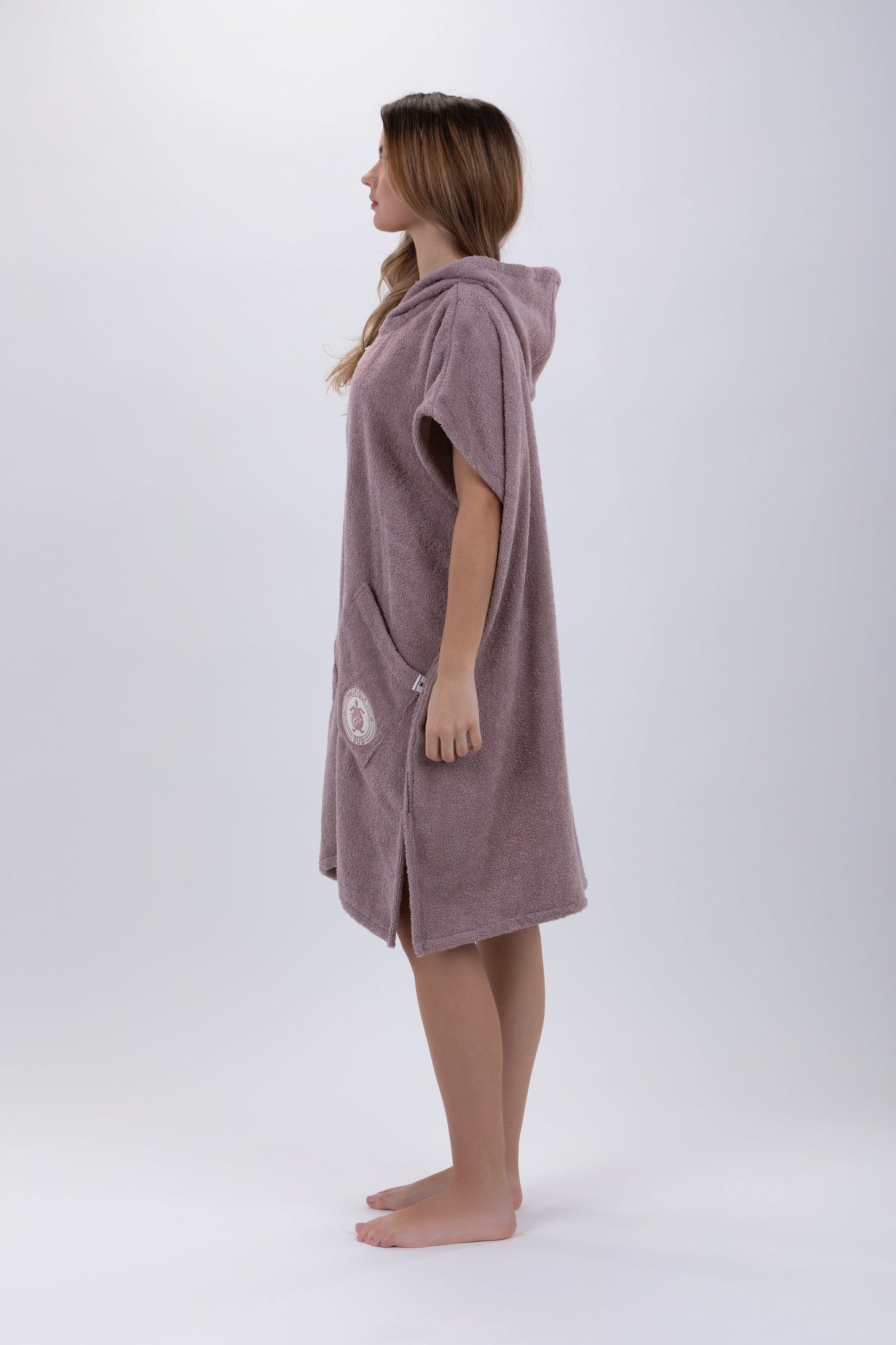 Poncho Castanho - Tamanho Único - Algodão - Sem mangas - Com Fecho Zip Made in Portugal - Pacifique Sud | vista 2