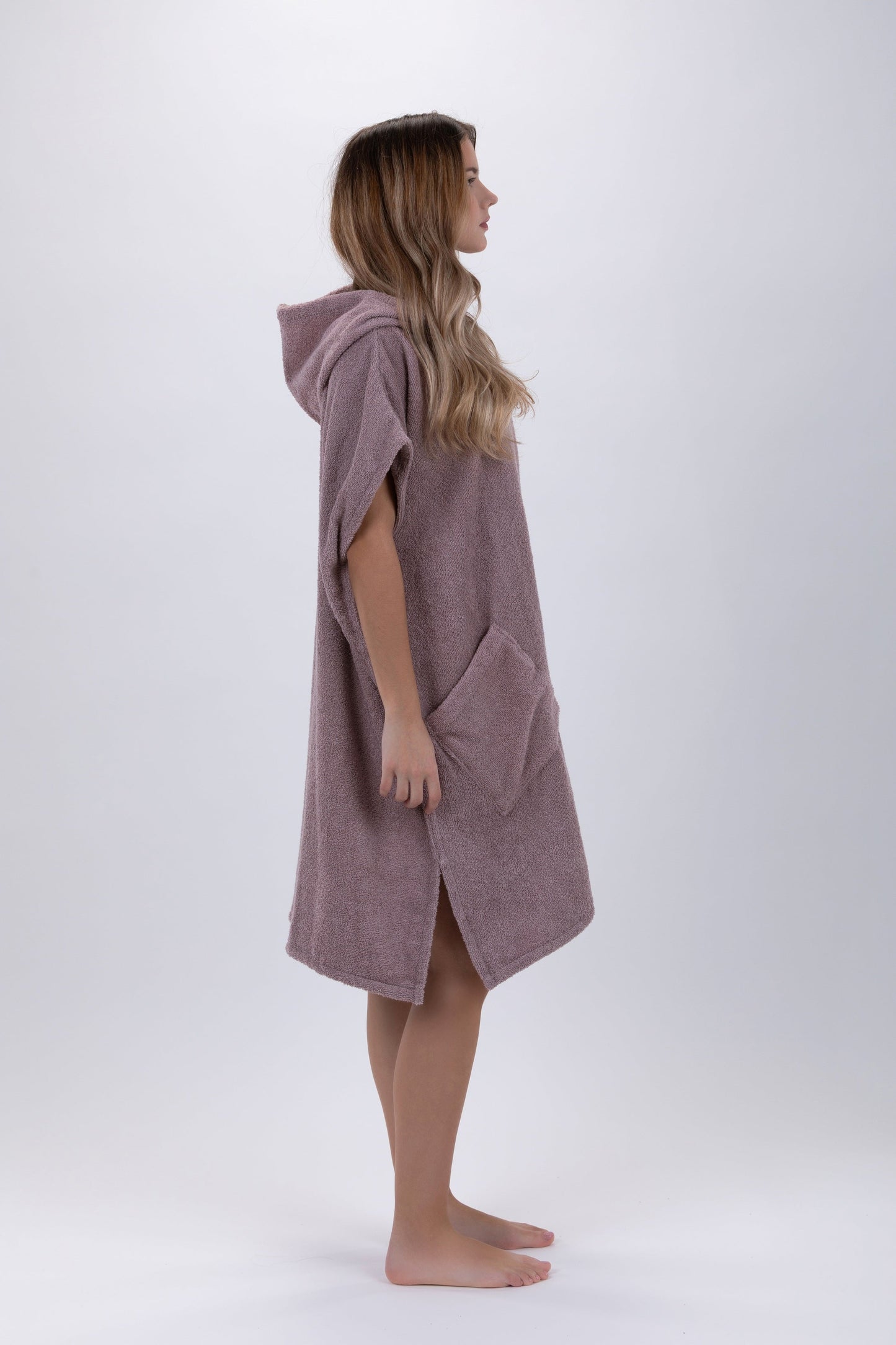 Poncho Castanho - Tamanho Único - Algodão - Sem mangas - Com Fecho Zip Made in Portugal - Pacifique Sud | vista 4