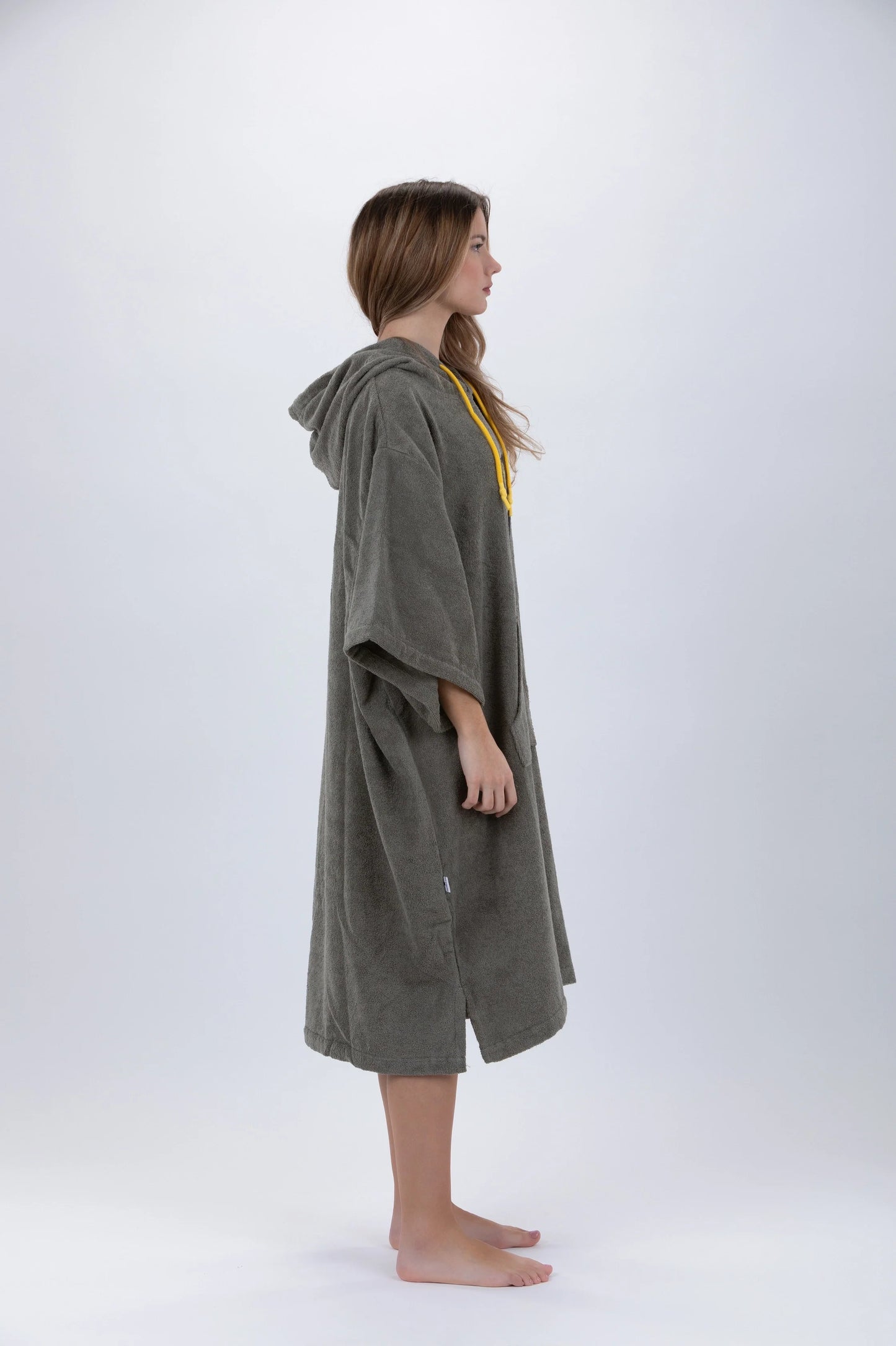 Poncho Verde - Tamanho Único - Algodão - com mangas