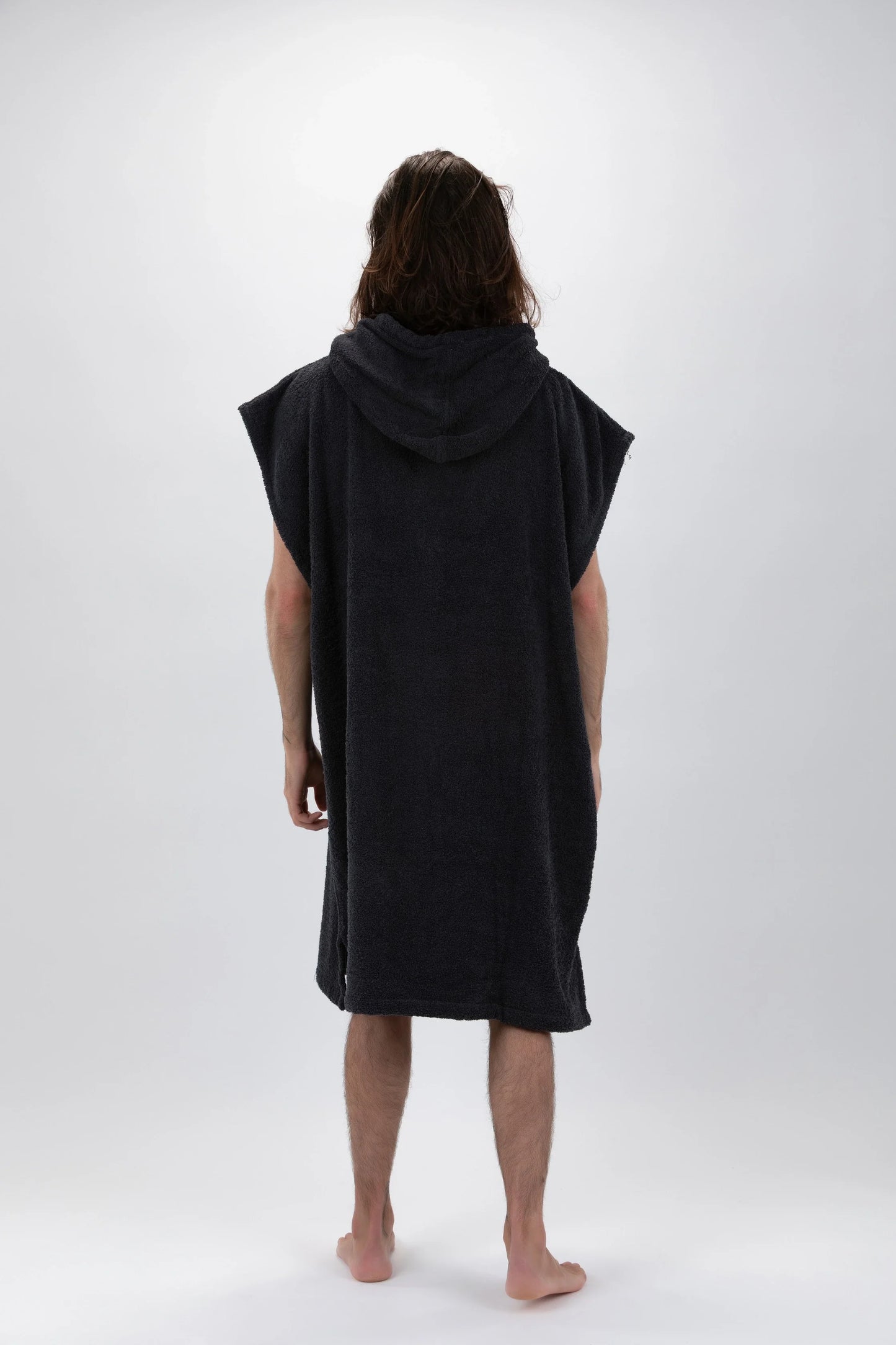 Poncho Cinza Escuro - Tamanho Largo - Algodão - Sem mangas Made in Portugal - Pacifique Sud | vista 3