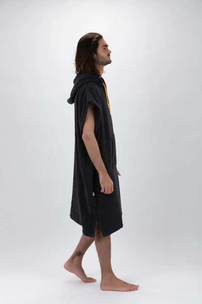 Poncho Cinza Escuro - Tamanho Largo - Algodão - Sem mangas Made in Portugal - Pacifique Sud | vista 4