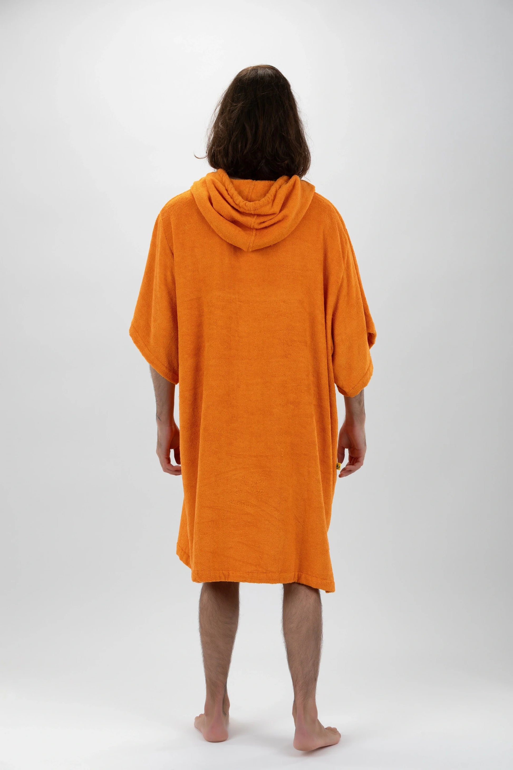 Poncho Laranja - Tamanho Único - Tencel - Com mangas Made in Portugal - Pacifique Sud | vista 11