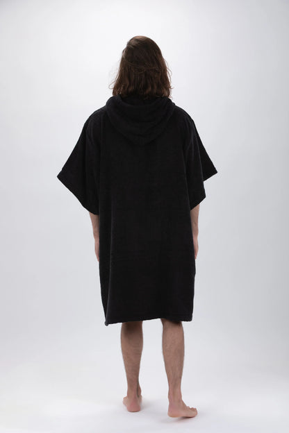 Poncho Preto - Tamanho Único - Tencel - Com mangas Made in Portugal - Pacifique Sud | vista 4