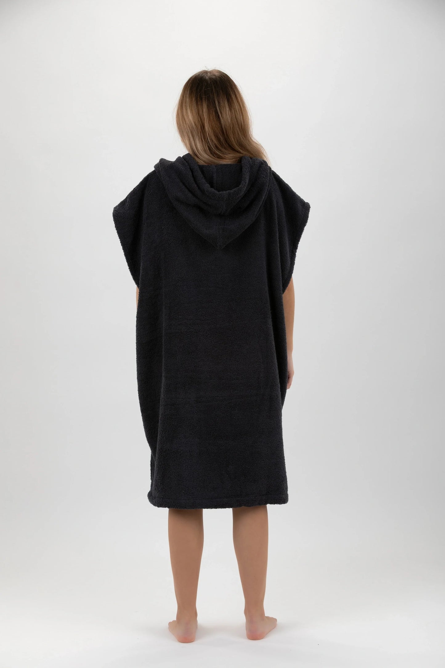 Poncho Cinza Escuro -Tamanho Médio - Algodão - sem mangas Made in Portugal - Pacifique Sud | vista 3