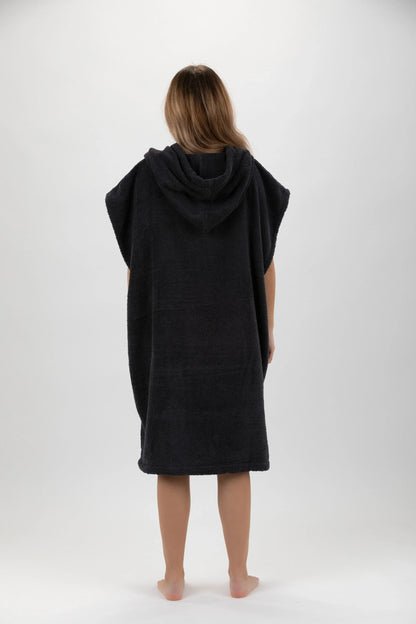 Poncho Cinza Escuro -Tamanho Médio - Algodão - sem mangas Made in Portugal - Pacifique Sud | vista 3