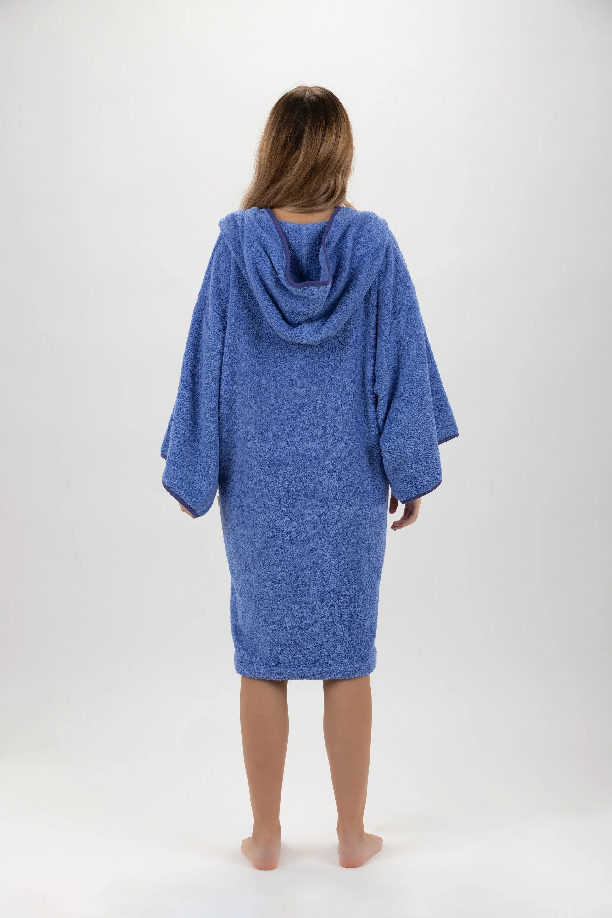Poncho Roxo - Tamanho Único - Algodão - com mangas Made in Portugal - Pacifique Sud | vista 3