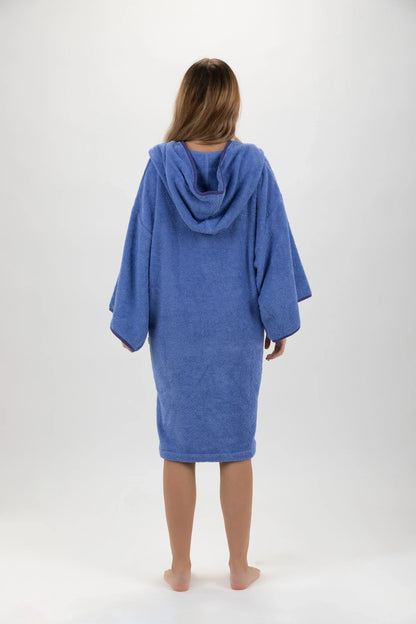 Poncho Roxo - Tamanho Único - Algodão - com mangas Made in Portugal - Pacifique Sud | vista 3