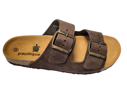 Sandália Clássica, Castanha , Unisex Pele Made in Portugal - Pacifique Sud | Calçado