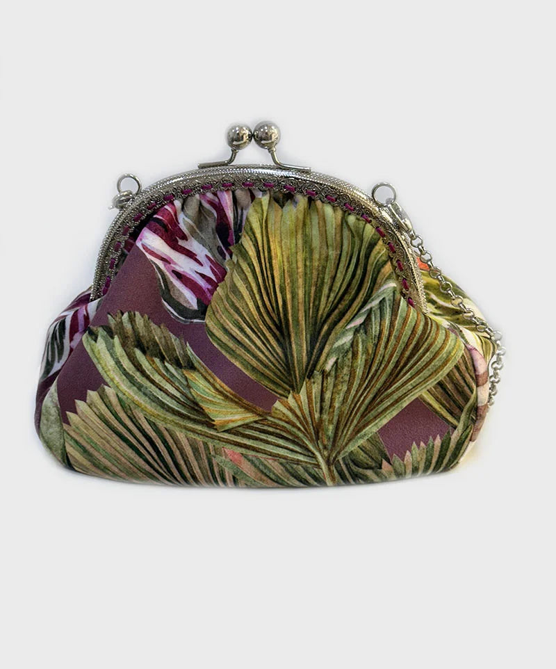 Bolsa com Tecido Padrão Aveludado - IrinasB | Bolsas