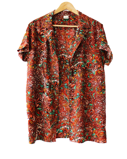 Camisa homem artesanal castanho Super Brown Peter Milk — frente