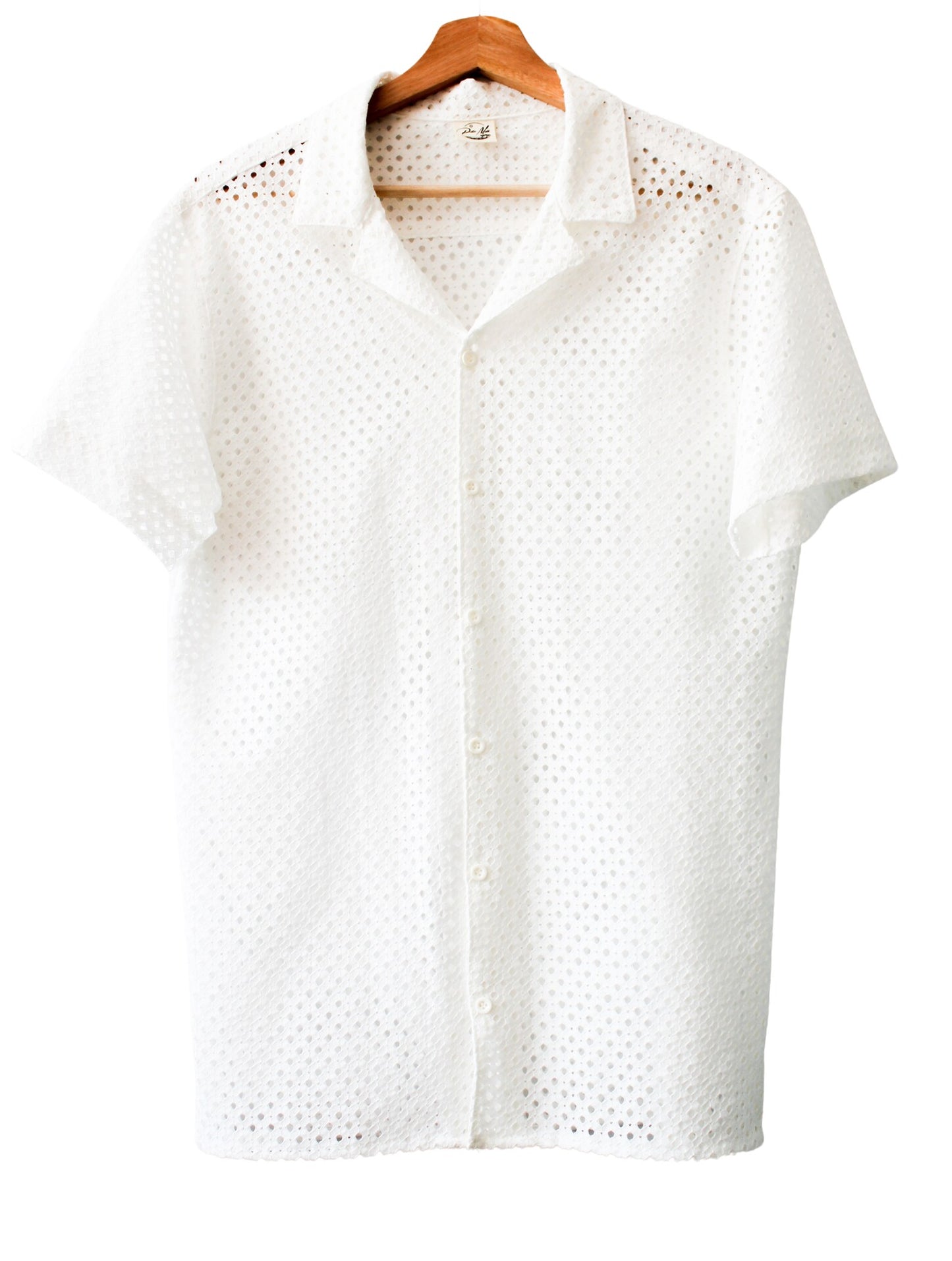 Camisa artesanal King Lace com renda Peter Milk — camisa homem feita em Portugal