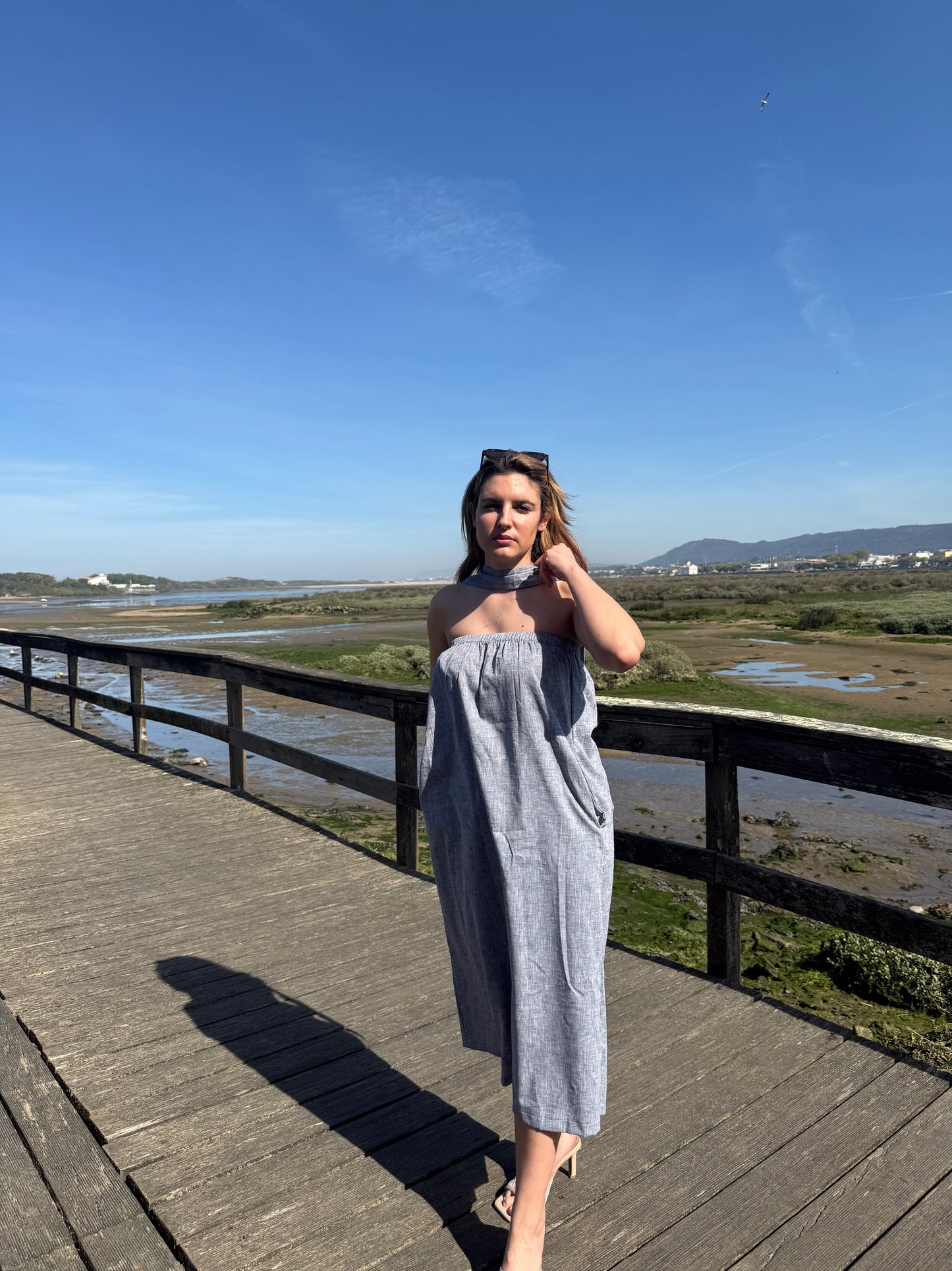 Vestido Midi em Linho Made in Portugal - Limon Rose | vista 7