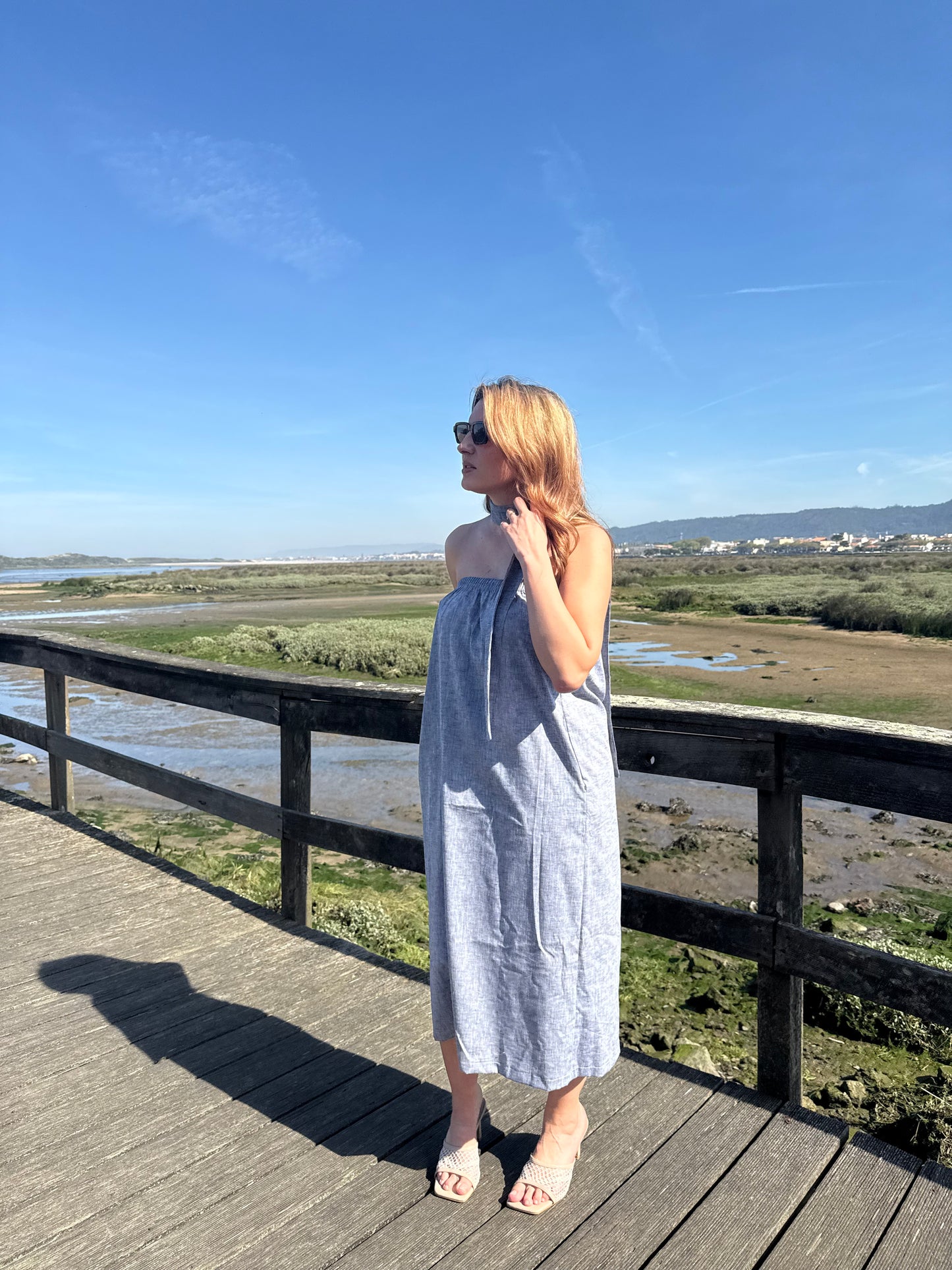 Vestido Midi em Linho Made in Portugal - Limon Rose | vista 11