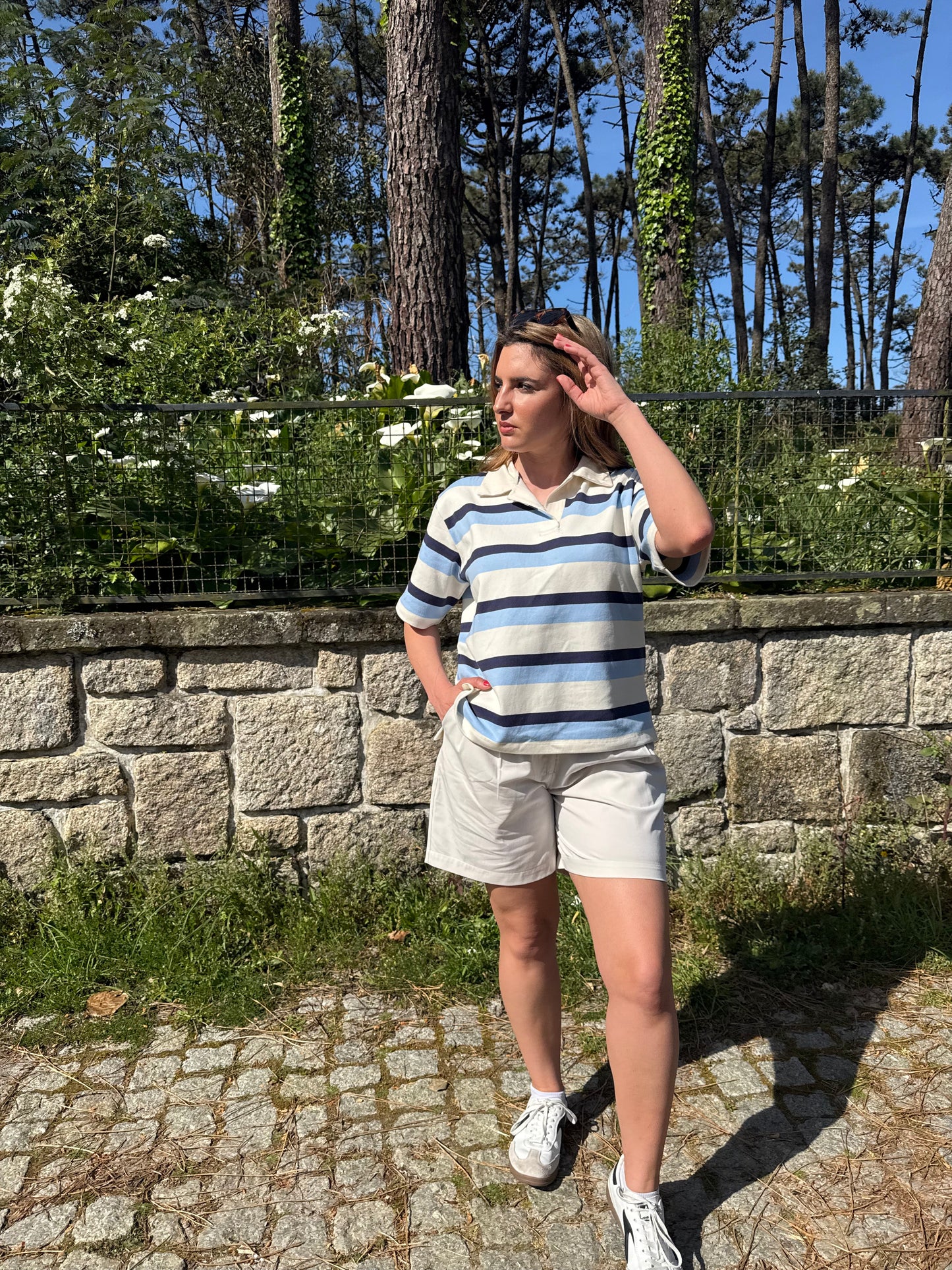 Polo Stripe Clássico Made in Portugal - Limon Rose | vista 4