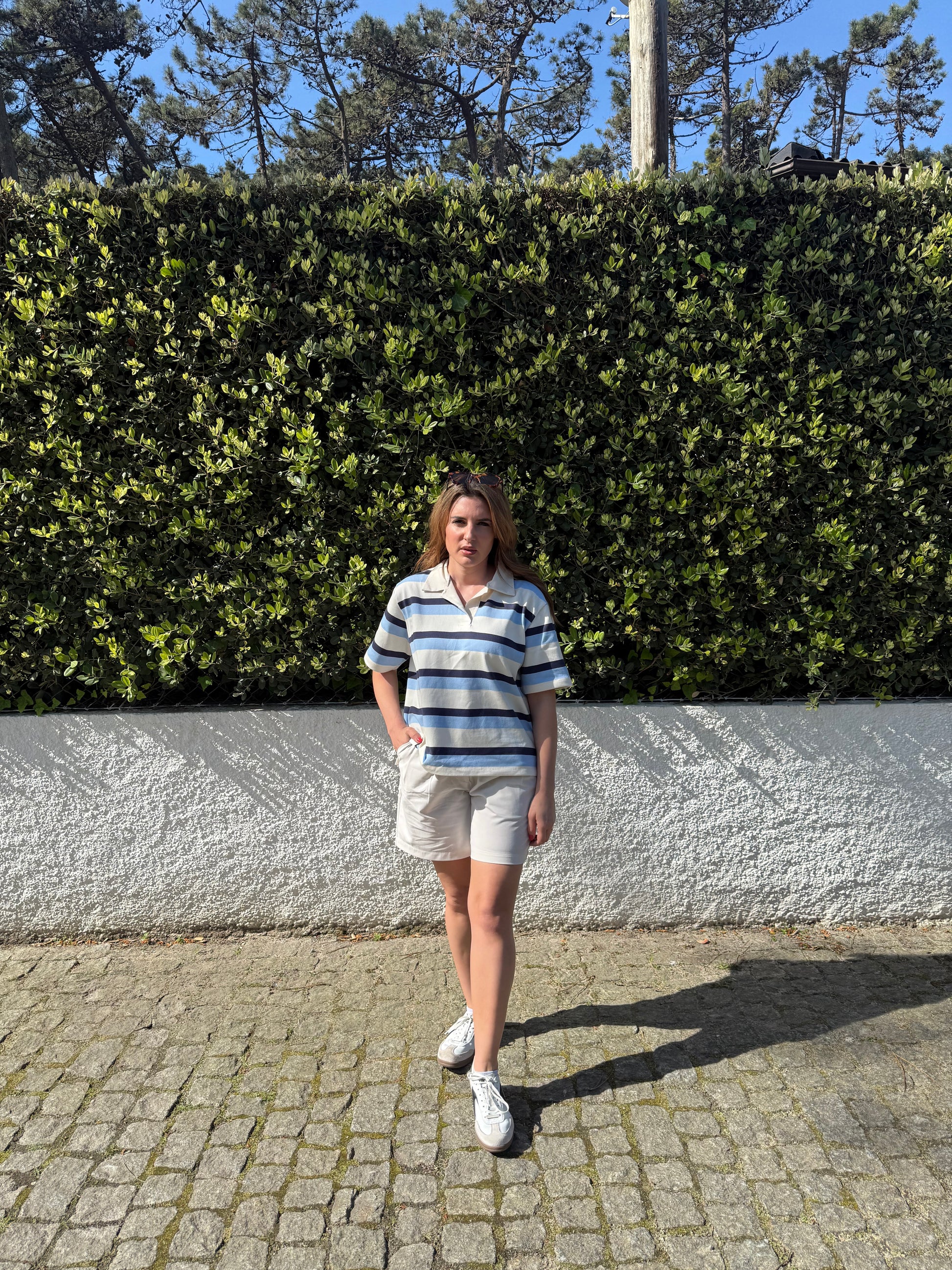 Polo Stripe Clássico Made in Portugal - Limon Rose | vista 9