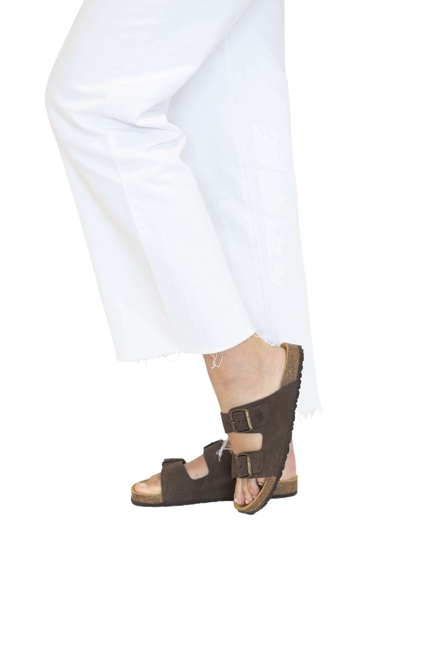 Sandália Clássica, Castanha , Unisex Pele Made in Portugal - Pacifique Sud | vista 2