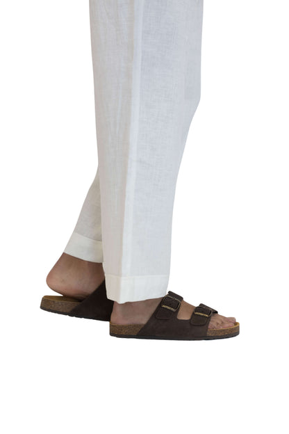 Sandália Clássica, Castanha , Unisex Pele Made in Portugal - Pacifique Sud | vista 3